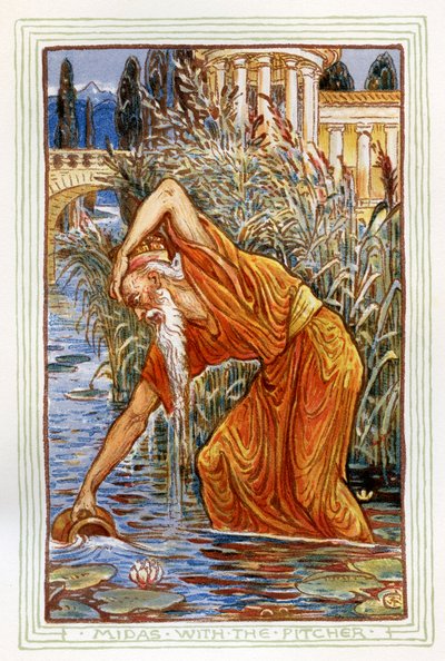 Midas with the Pitcher by Walter Crane